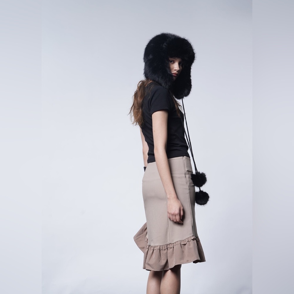 ZEMETA Attic Doll Midi Skirt in Taupe New - Picture 3 of 8